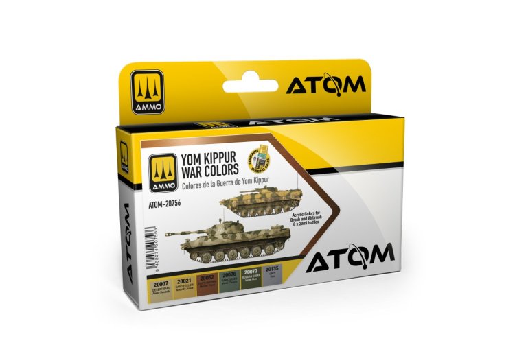 AMMO MIG 20756 ATOM &ndash; Yom Kippur War Color Set &ndash; Acrylic Set 6x20ml - Mig20756 xs 1 - MIG20756-XS
