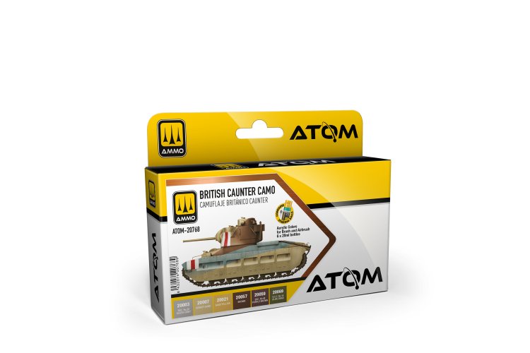 AMMO MIG 20768 ATOM &ndash; Counter British Camouflage Color Set &ndash; Acrylic Set 6x20ml - Mig20768 xs 1 - MIG20768-XS