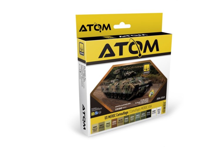 AMMO MIG 20769 ATOM - US MERDC Camouflage Kleurenset - Acryl Set 12x20ml - Mig20769 xs 1 - MIG20769-XS
