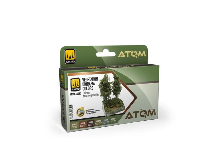 AMMO MIG 20852 ATOM - Vegetation Diorama Color Set - Acrylic Set 6x20ml - Mig20852 xs 1 - MIG20852-XS