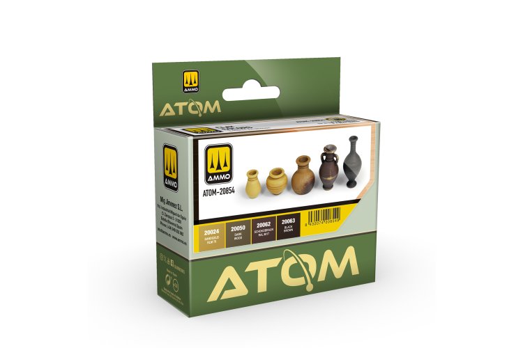 AMMO MIG 20854 ATOM &ndash; Clay Color Set &ndash; Acrylic Set 4x20ml - Mig20854 xs 1 - MIG20854-XS