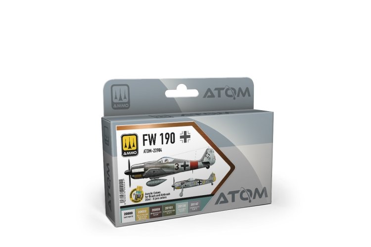AMMO MIG 20904 ATOM - German WWII Focke-Wulf Fw 190 Colors - Acrylic Set 6x20ml - Mig20904 xs 1 - MIG20904-XS