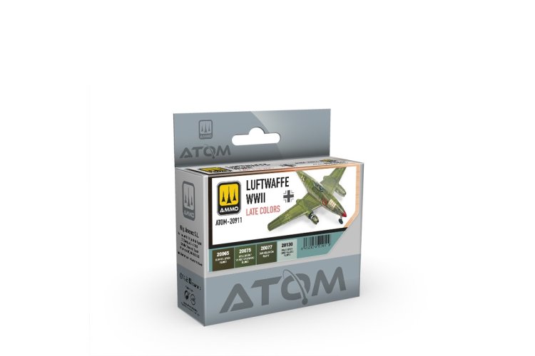 AMMO MIG 20911 ATOM -Luftwaffe WWII Late Colors - Acrylic Set 4x20ml - Mig20911 xs 1 - MIG20911-XS