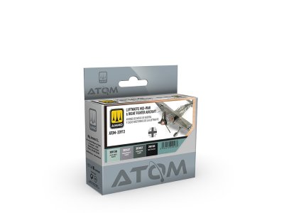 AMMO MIG 20913 ATOM - Luftwaffe Mid-War and Night Fighter Colors - Acrylic Set 4x20ml - Mig20913 xs 1 - MIG20913-XS