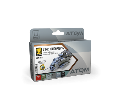 AMMO MIG 20923 ATOM - USMC Helicopters Colour Set - Acrylic Set 6x20ml - Mig20923 xs 1 - MIG20923-XS