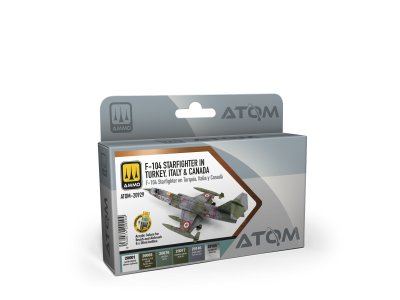 AMMO MIG 20929 ATOM - F-104 Starfighter in Turkije, Italië en Canada Kleurenset - Acryl Set 6x20ml - Mig20929 xs 1 - MIG20929-XS