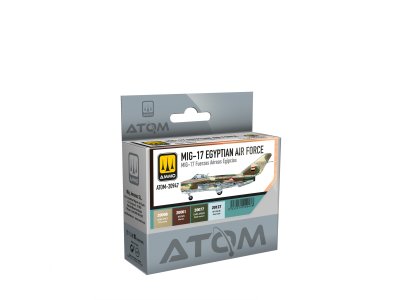 AMMO MIG 20947 ATOM &ndash; MiG-17 Egyptian Air Force Color Set &ndash; Acrylic Set 4x20ml - Mig20947 xs 1 - MIG20947-XS