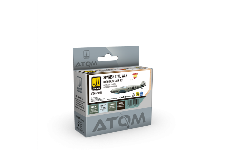 AMMO MIG 20951 ATOM - Spanish Civil War - Nationalists Air - Acrylic Set 4x20 ml - Mig20951 xs 1 - MIG20951-XS