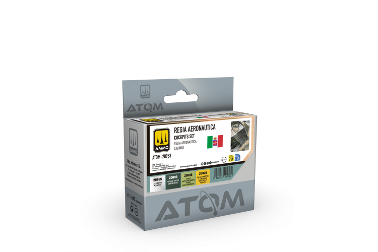 AMMO MIG 20953 ATOM - Regia Aeronautica Cockpits - Acrylic Set 4x20 ml - Mig20953 xs 1 - MIG20953-XS