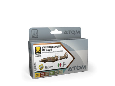 AMMO MIG 20955 ATOM - Regia Aeronautica Late WWII Colour Set - Acrylic Set 6x20ml - Mig20955 xs 1 - MIG20955-XS