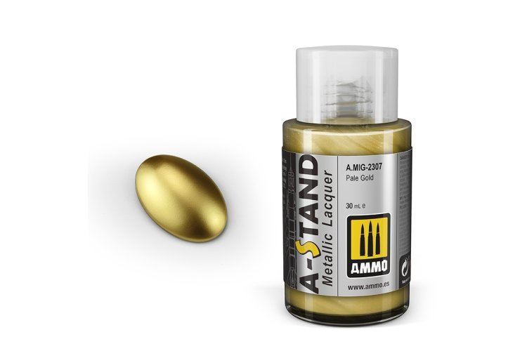 AMMO MIG 2307 A-Stand Pale Gold - Metallic - 30ml - Mig2307 1 - MIG2307