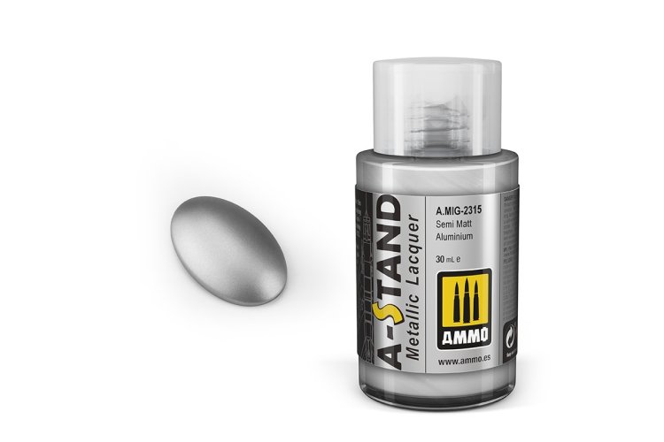 AMMO MIG 2315 A-Stand Semi Matt Aluminium - Metallic - 30ml - Mig2315 1 - MIG2315