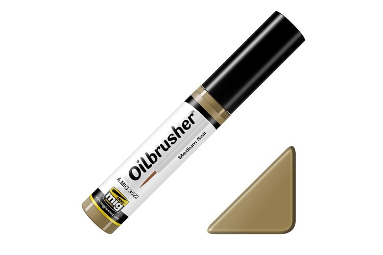 AMMO MIG 3523 Oilbrusher Dusty Earth - Mig3522 medium soil 2 - MIG3523-XS