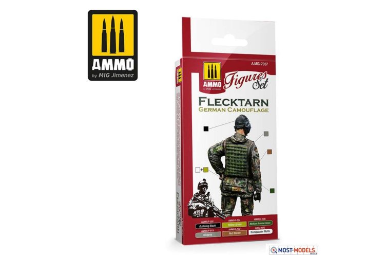 Ammo By Mig AMIG7028 Set Mimetica Multicam - Colori Acrilici Per Modellismo - Kit Camouflage