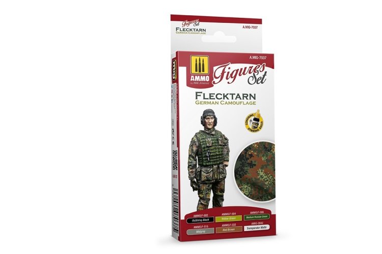 AMMO MIG 7037 Flecktarn German Camouflage for Figures - Acryl Set - Mig7037 xs 1 - MIG7037-XS