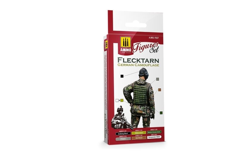 AMMO MIG 7037 Flecktarn German Camouflage for Figures - Acryl Set - Mig7037 xs 2 - MIG7037-XS