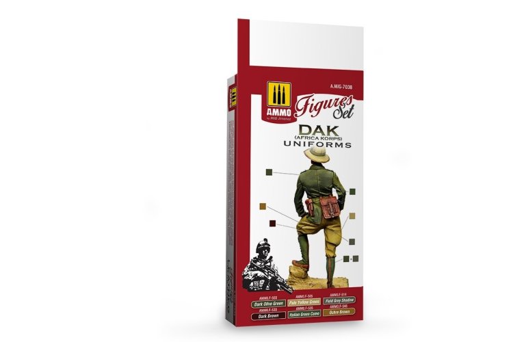 AMMO MIG 7038 DAK Uniforms Africa Korps Figures - Acryl Set - Mig7038 xs 2 - MIG7038-XS