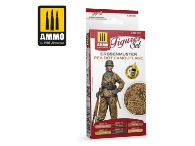 AMMO MIG 7042 Erbsenmuster Pea Dot Camouflage Figures - Acryl Set - Mig7042 erbsenmuster pea dot camouflage figures set - MIG7042-XS