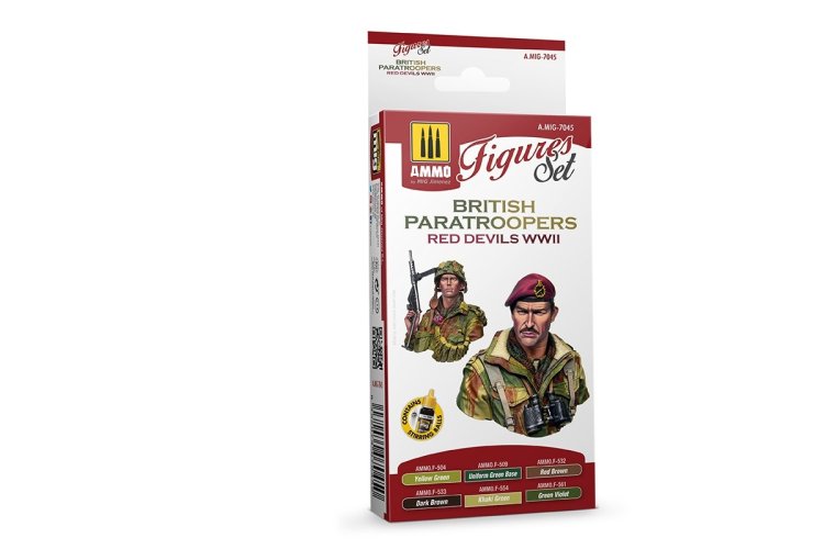 AMMO MIG 7045 British Paratroopers Red Devils WWII - Acryl Set - Mig7045 1 - MIG7045-XS