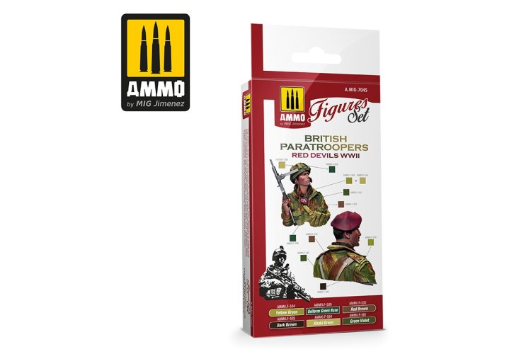 AMMO MIG 7045 British Paratroopers Red Devils WWII - Acryl Set - Mig7045 2 - MIG7045-XS