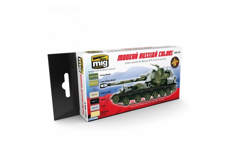 AMMO MIG 7109 Modern Russian Camo Colors - Acryl Set - Mig7109 xs 1 - MIG7109-XS