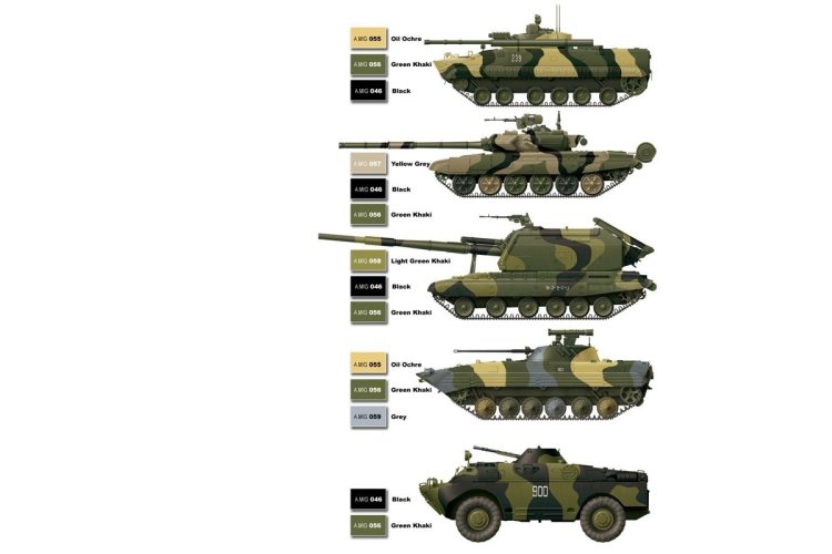 AMMO MIG 7109 Modern Russian Camo Colors - Acryl Set - Mig7109 xs 2 - MIG7109-XS