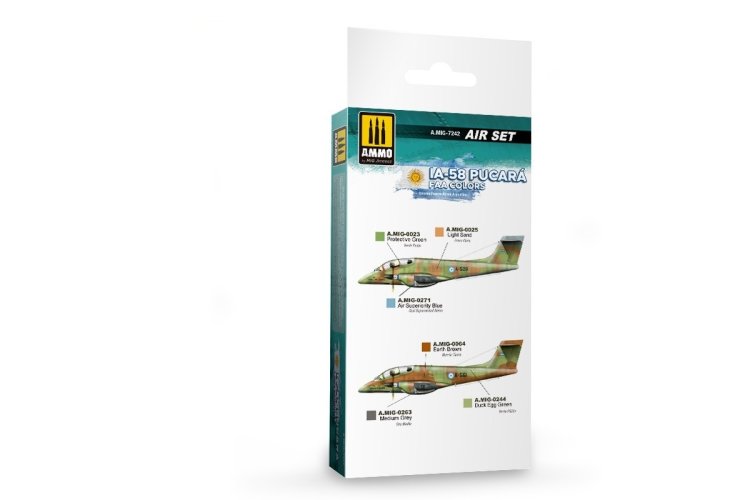 AMMO MIG 7242 IA-58 Pucara FAA Colors - Acryl Set - Mig7242 xs 2 - MIG7242-XS