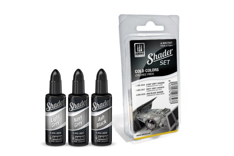 AMMO MIG 7327 Shader Set - Cold Colors - Mig7327 1 - MIG7327-XS