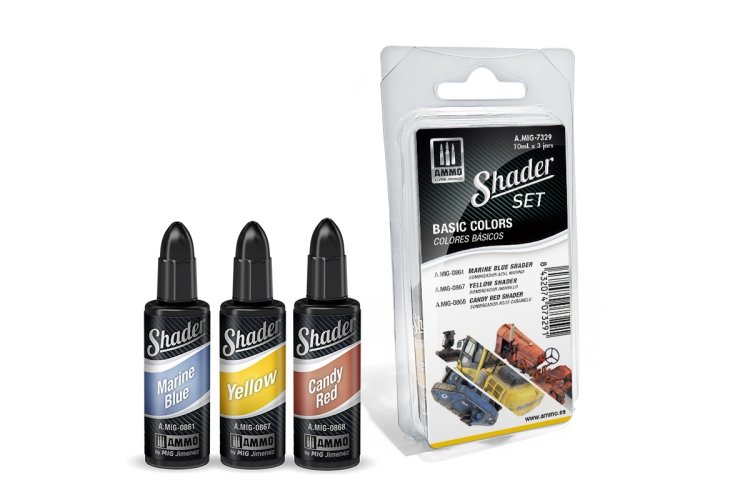 AMMO MIG 7329 Shader Set - Basic Colors - Mig7329 1 - MIG7329-XS