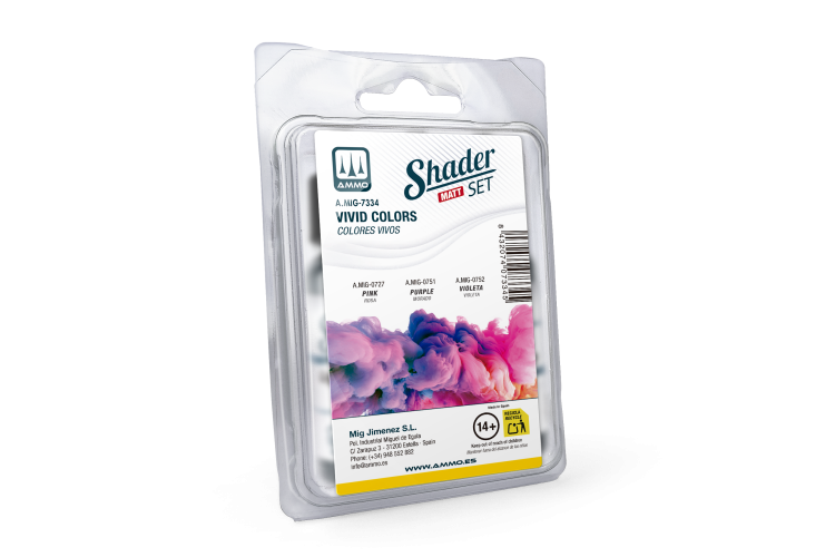 AMMO MIG 7334 Matt Shader Set - Vivid Colors Set - 3x10ml - Mig7334 xs 1 - MIG7334-XS