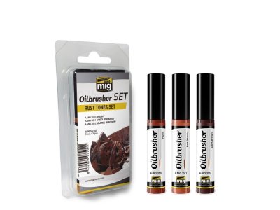 AMMO MIG 7501 Oilbrushers Rust Tones - Set - Mig7501 xs - MIG7501-XS