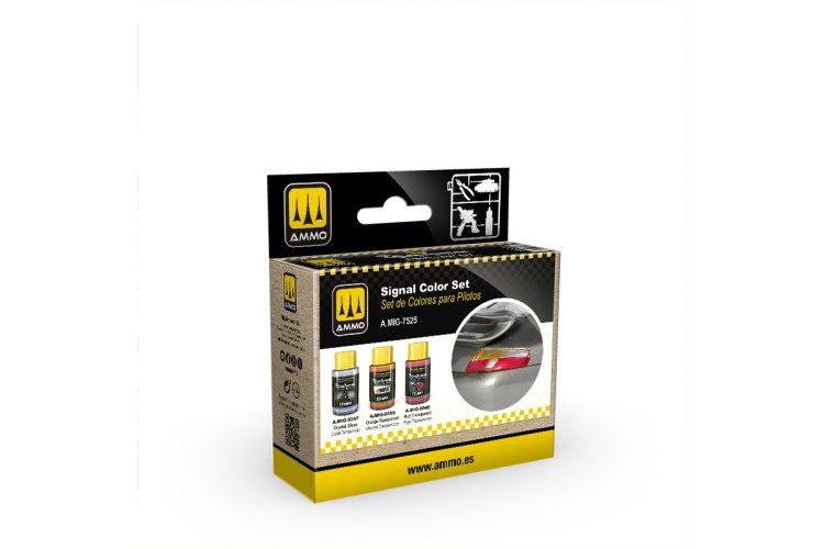 AMMO MIG 7525 Cobra Motor Paints - Signaalkleuren voor Verlichting Acryl Set 3x30ml - Mig7525 - MIG7525