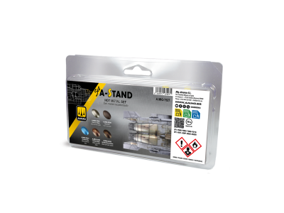 AMMO MIG 7527 A-STAND - Heat-Stained Metal Colour Set - 5x30ml - Mig7527 xs 1 - MIG7527-XS