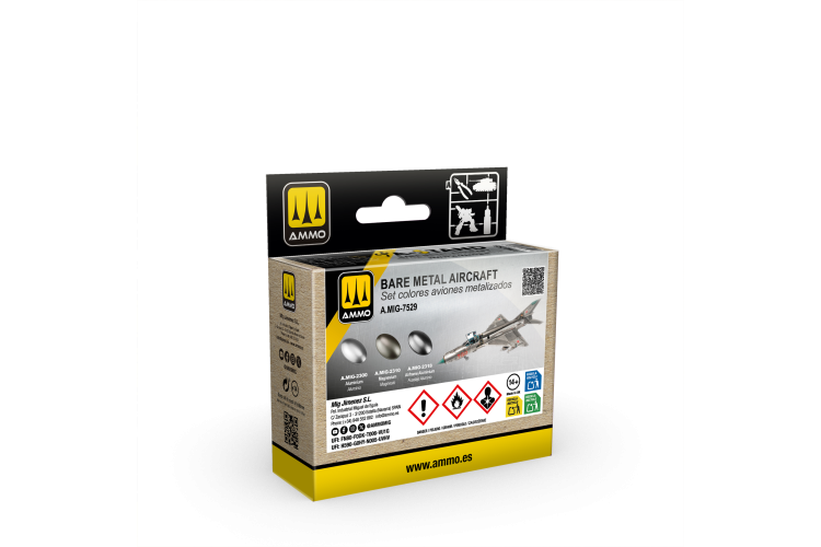 AMMO MIG 7529 A-STAND - Bare Metal Aircraft Colour Set - 3x30ml - Mig7529 xs 1 - MIG7529-XS