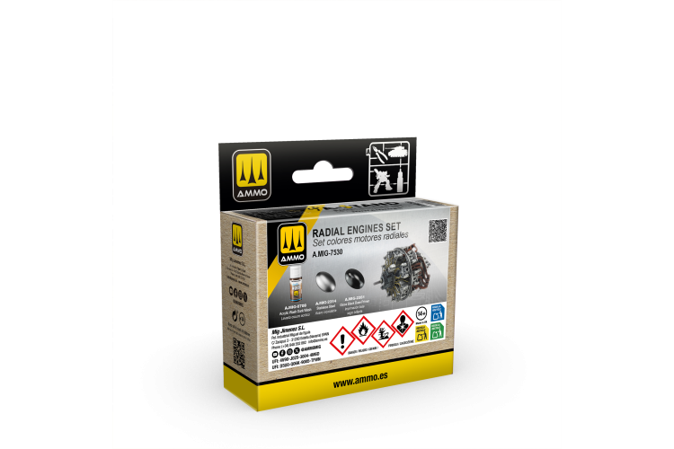 AMMO MIG 7530 A-STAND - Radial Engine Colour Set - 3x30ml - Mig7530 xs 1 - MIG7530-XS