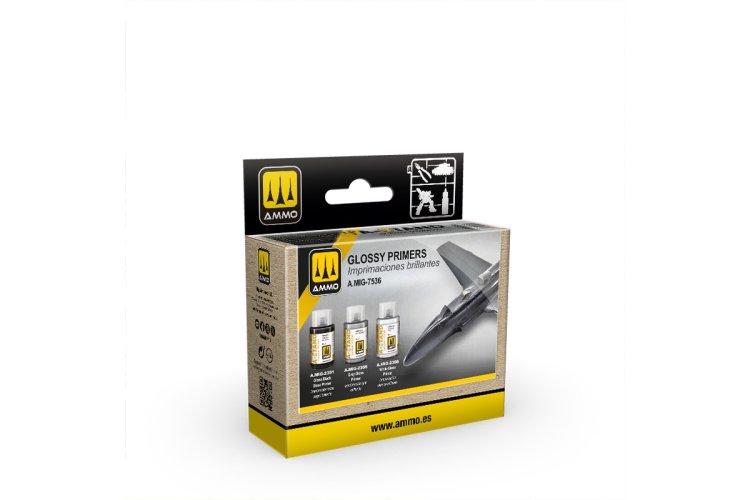 AMMO MIG 7536 A-Stand - Glanzende Primers Lakverf Set 3x30ml - Mig7536 - MIG7536