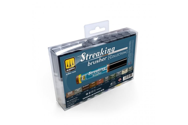 AMMO MIG 7542 AMMO Collections - Streakingbrushers - 10 stuks &aacute; 10ml - Mig7542 1 - MIG7542