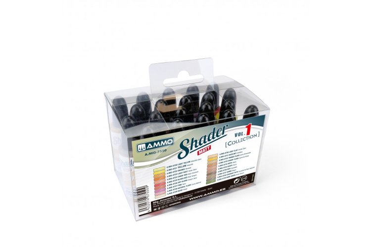 AMMO MIG 7550 AMMO Collections - Matte Shaders - Deel 1 - 20 stuks &aacute; 10ml - Mig7550 1 - MIG7550