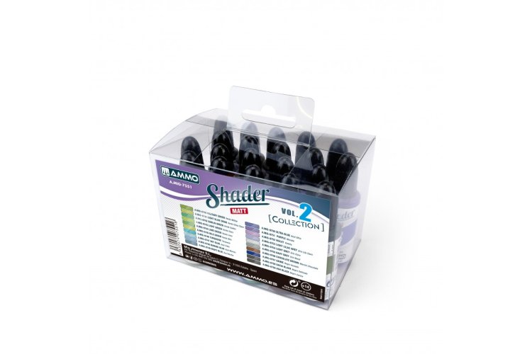 AMMO MIG 7551 AMMO Collections - Matte Shaders - Deel 2 - Levendige Kleuren - 20 stuks &aacute; 10ml - Mig7551 1 - MIG7551