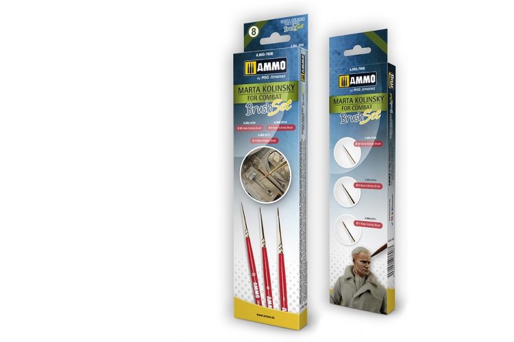 AMMO MIG 7608 Marta Kolinksy for Combat - Brush Set - Mig7608 1 - MIG7608-XS
