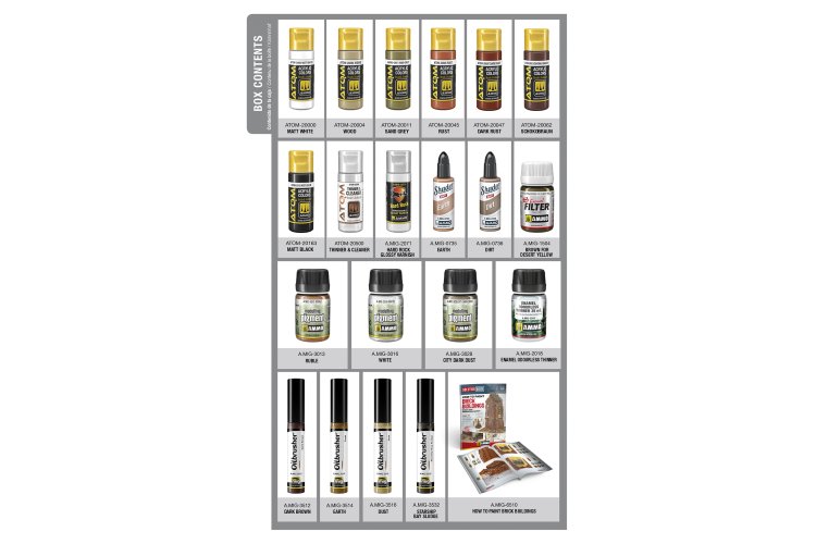 AMMO MIG 7710 Solution Box 9 - Brick Buildings for Model Dioramas - Set - Mig7710 3 - MIG7710
