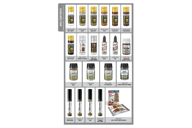 AMMO MIG 7710 Solution Box 9 - Brick Buildings for Model Dioramas - Set - Mig7710 4 - MIG7710