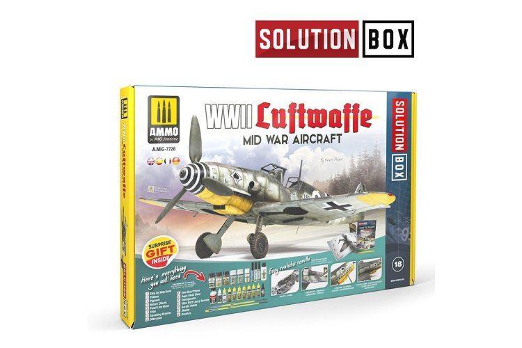 AMMO MIG 7726 WWII Luftwaffe Mid War Aircraft - Solution Box - Mig7726solution box wwii luftwaffe mid war aircraft 1 - MIG7726