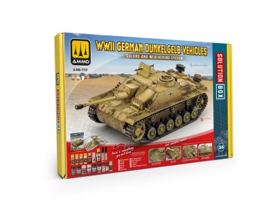 AMMO MIG 7737 Solution Box 35 - WWII German Dunkelgelb Vehicles - Kleuren- en Verweringssysteem - Mig7737 xs 1 - MIG7737-XS