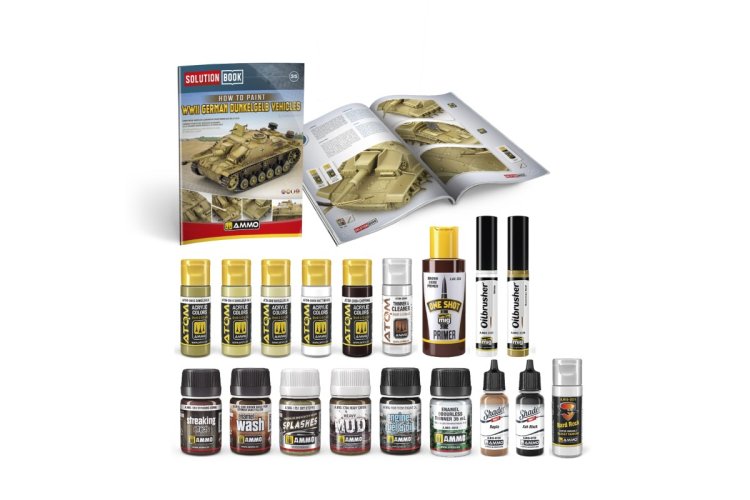 AMMO MIG 7737 Solution Box 35 - WWII German Dunkelgelb Vehicles - Kleuren- en Verweringssysteem - Mig7737 xs 10 - MIG7737-XS