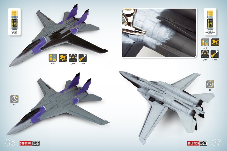 AMMO MIG 7739 Solution Box 36 - USAF / US NAVY Grey Aircraft - Kleuren- en Verweringssysteem - Mig7739 7 - MIG7739
