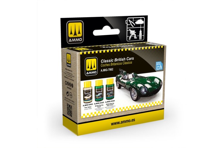 AMMO MIG 7862 Cobra Motor Paints - Classic British Cars Color Set - Acrylic Set 3x30ml - Mig7862 1 - MIG7862