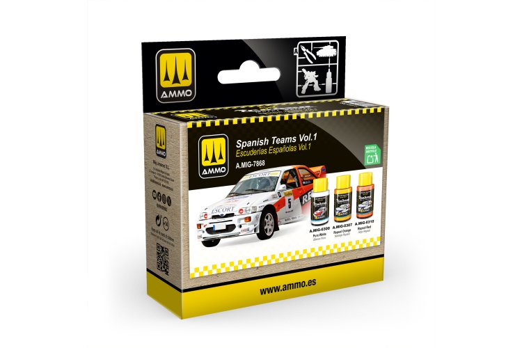 AMMO MIG 7868 Cobra Motor Paints - Spaans Teams Kleurenset Deel 1 - Acryl Set 3x30ml - Mig7868 1 - MIG7868
