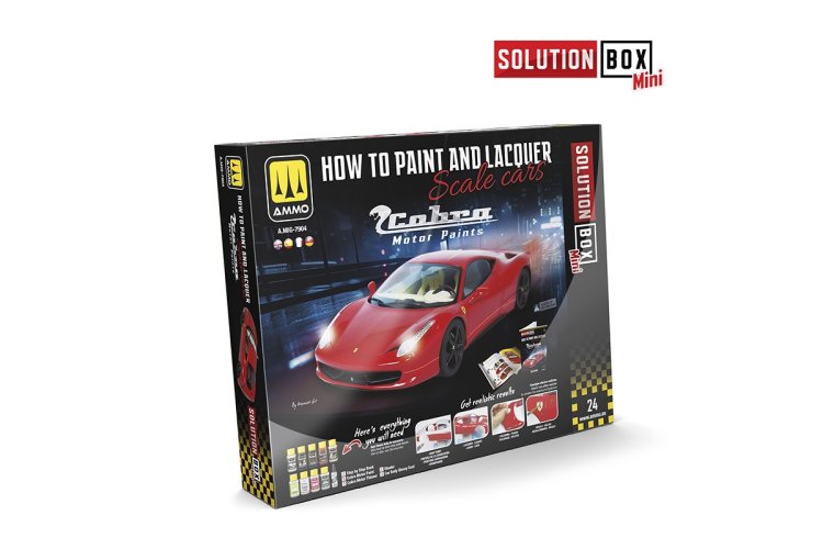 AMMO MIG 7904 How to Paint and Varnish Your Model Cars - Cobra Motor Paints - Solution Box Mini - Mig7904 1 - MIG7904