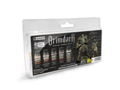 AMMO MIG 7998 Grimdark Essential Enamels Vol. 1 - Effecten Set 5x35ml - Mig7998 xs 1 - MIG7998-XS